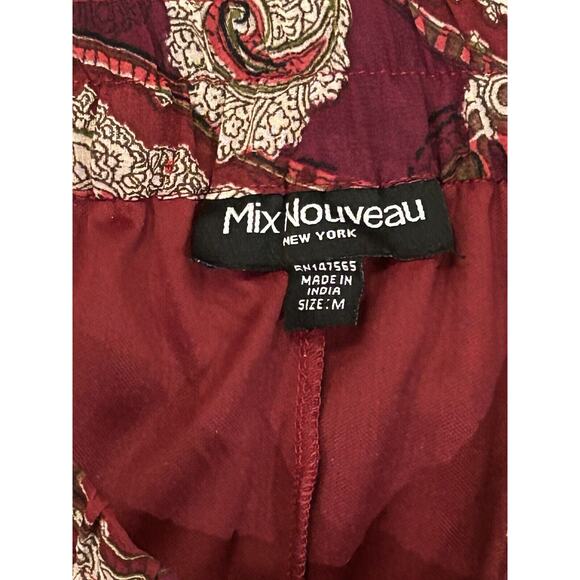 NWT Mix Nouveau Raspberry Paisley Skirt Women's size M - Picture 5 of 5